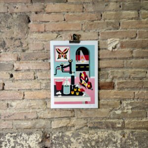 Print collage Papillon